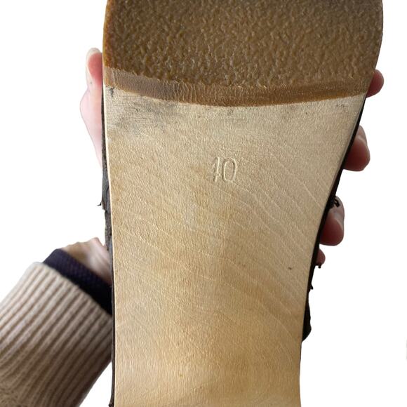 Swedish Hasbeens High-Heeled Jodhpu Boot Chocolate Brown Nubuck Leather Size 40 - Picture 3 of 12